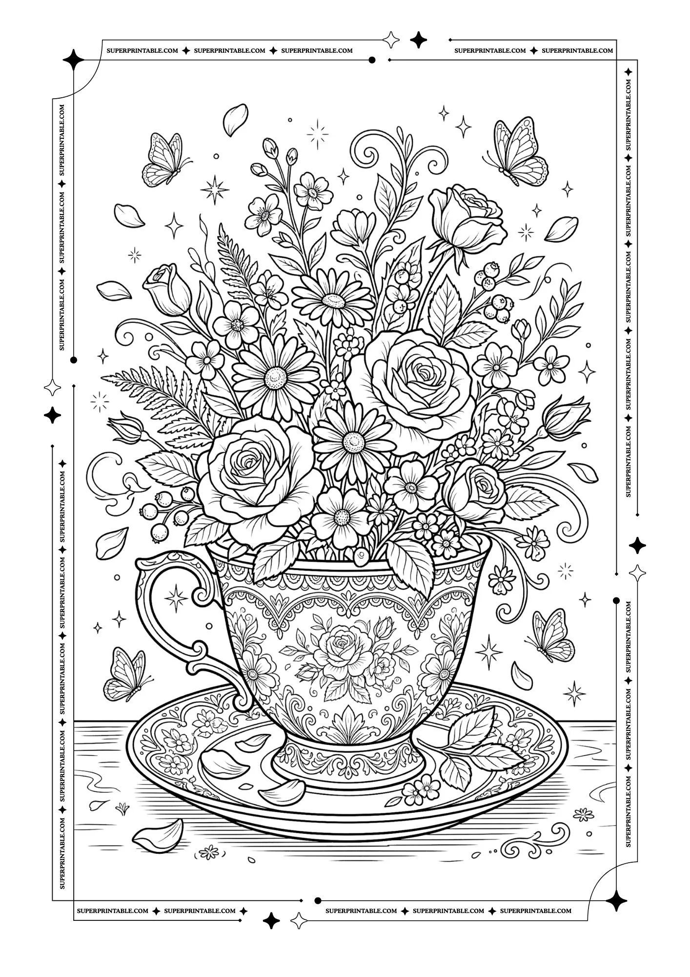 Flower Coloring Pages 7