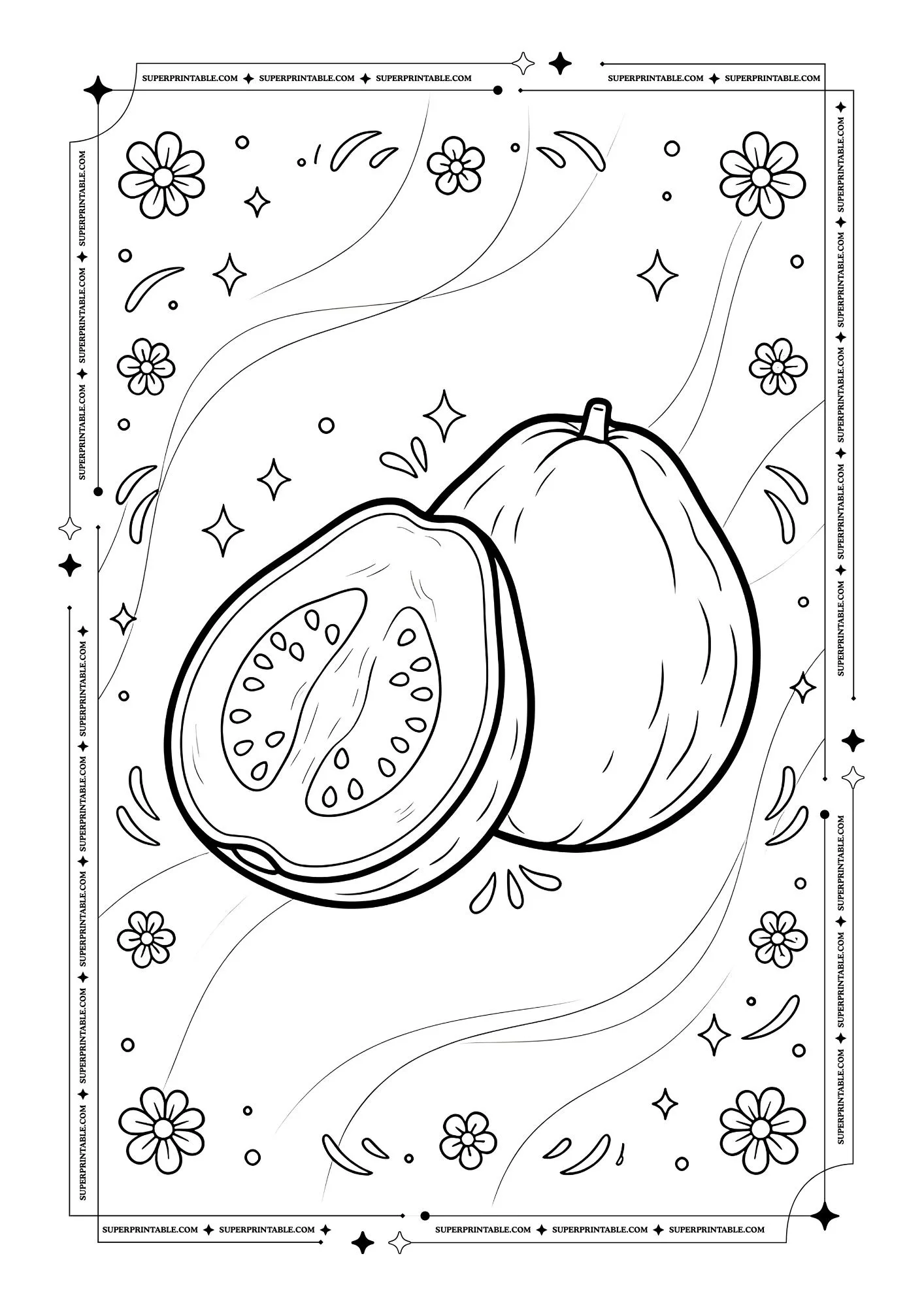 Fruit Coloring Pages 2