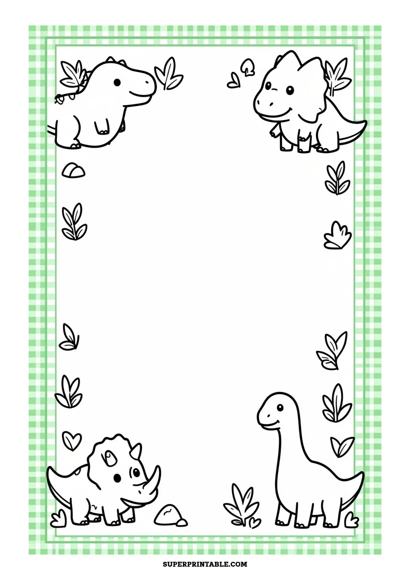 Gingham Frames Plus Coloring Borders 1