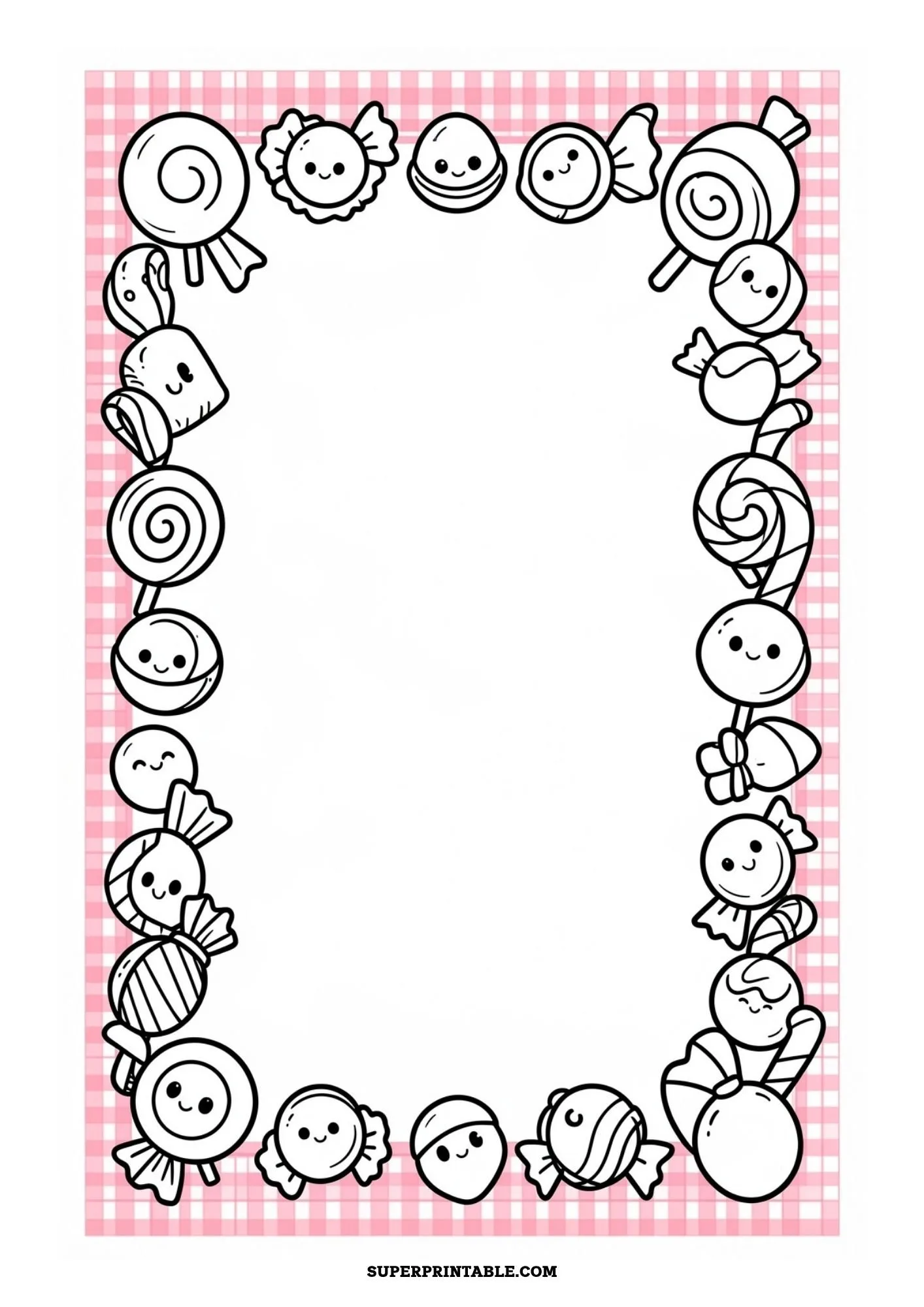Gingham Frames Plus Coloring Borders 4