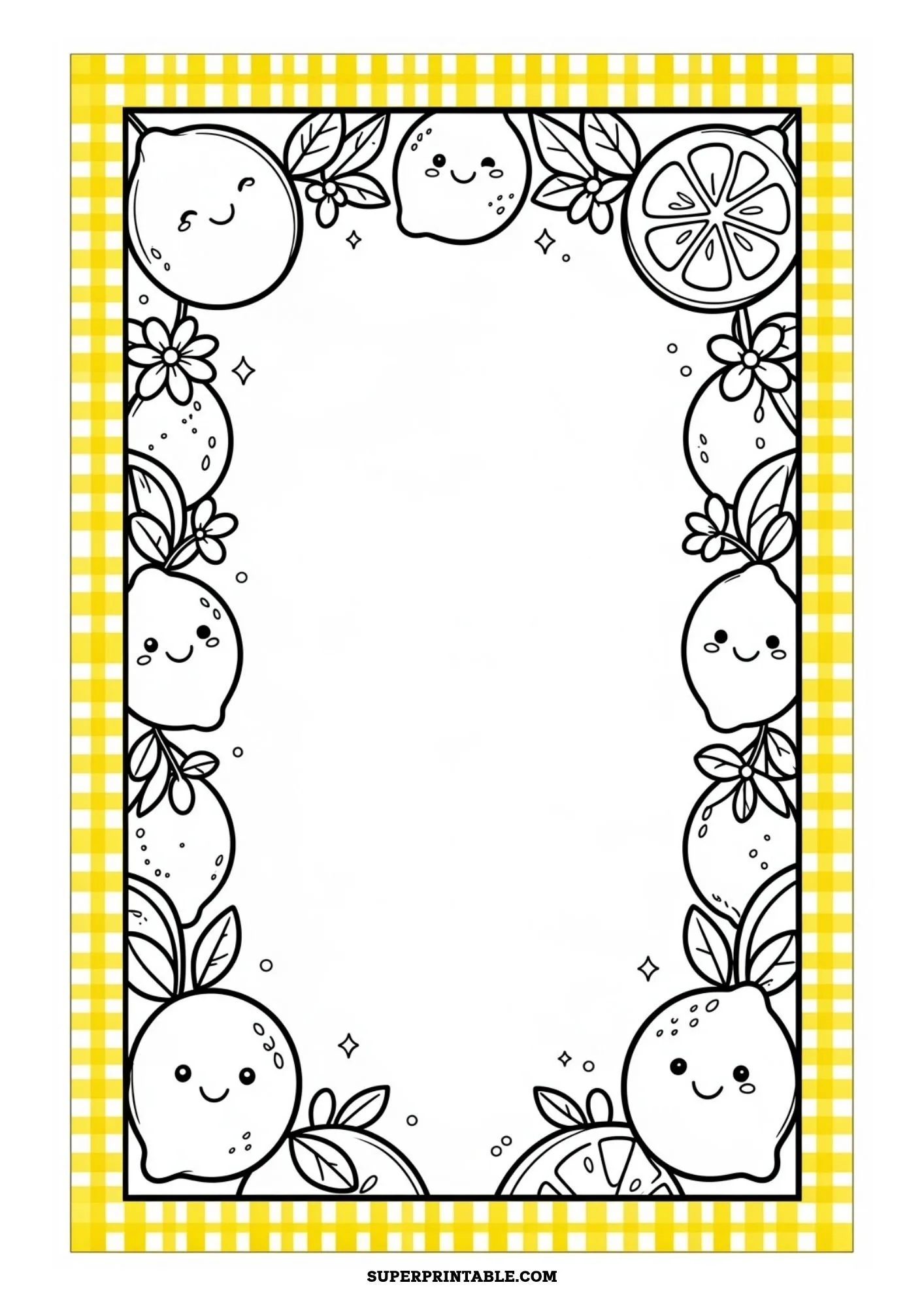 Gingham Frames Plus Coloring Borders 6