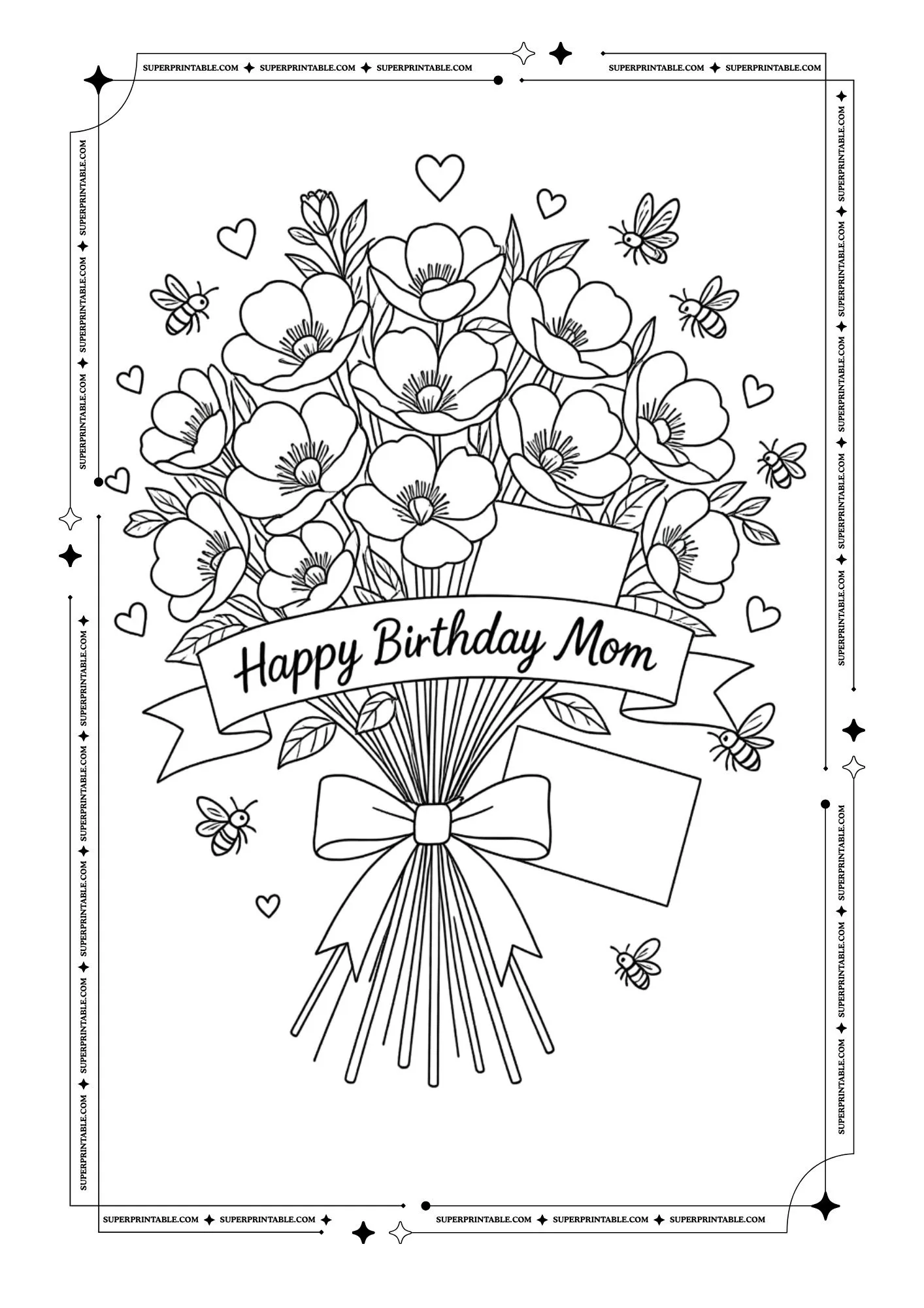 Happy Birthday Coloring Pages For Mom 2