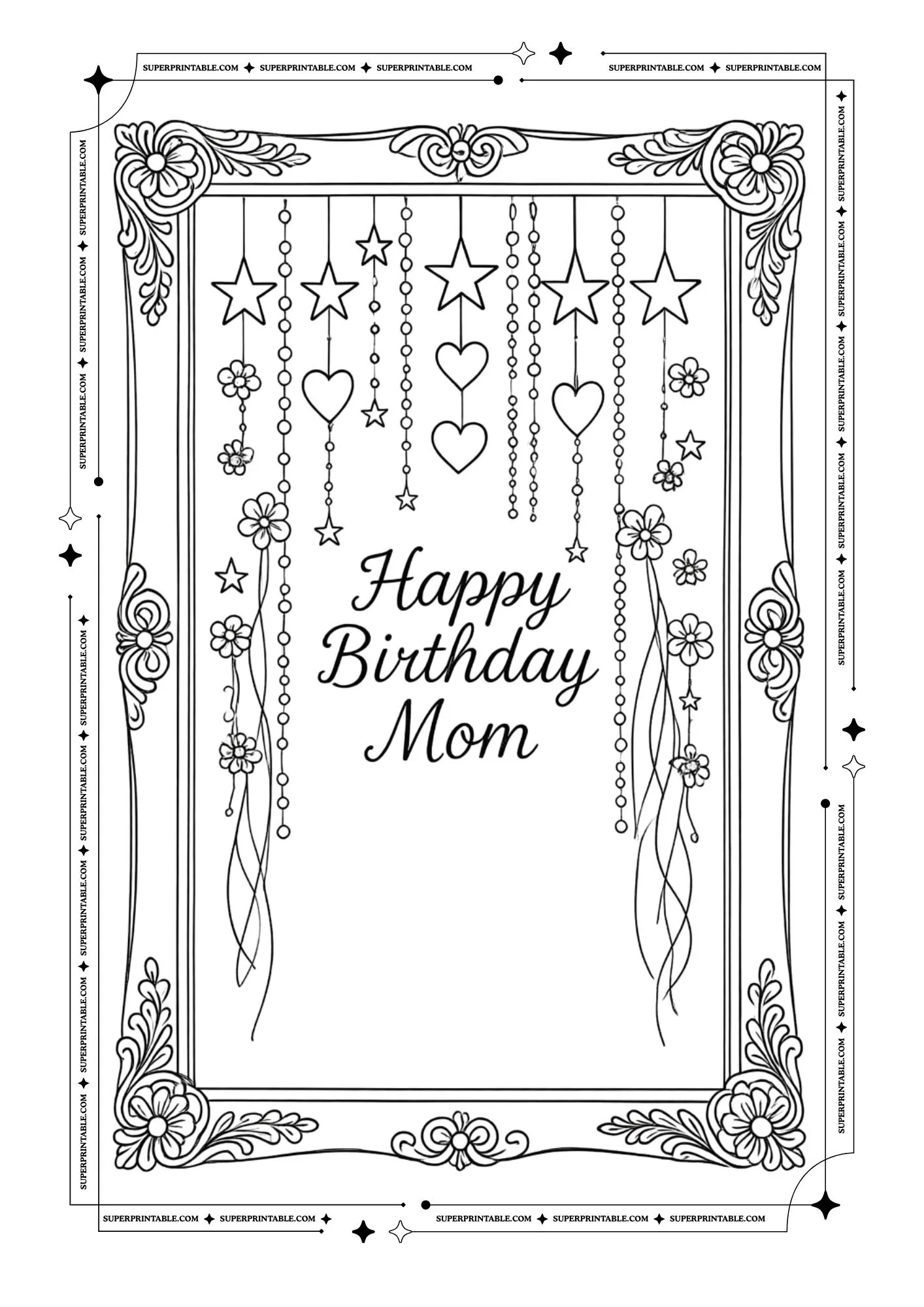 Happy Birthday Coloring Pages For Mom 3