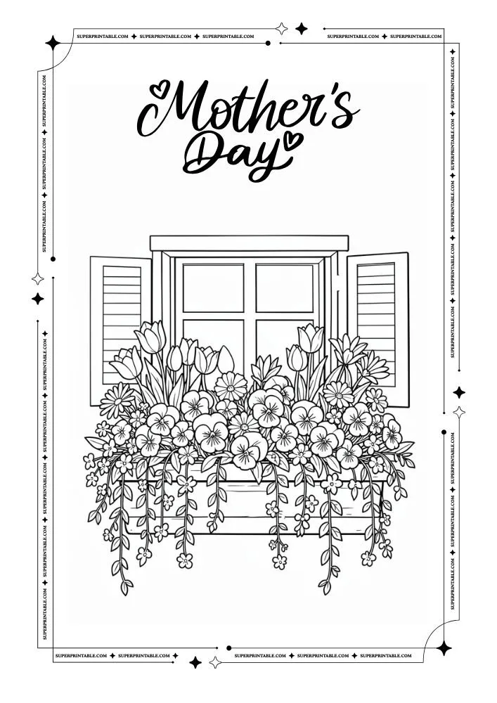 Happy Mothers Day Coloring Pages 10