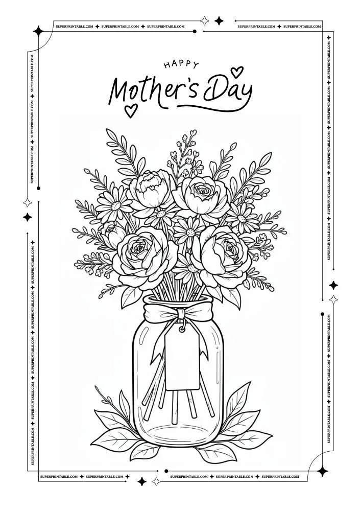 Happy Mothers Day Coloring Pages 11