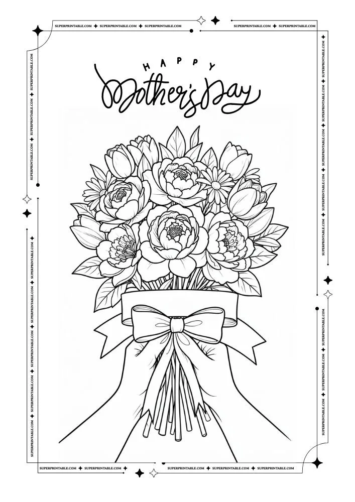 Happy Mothers Day Coloring Pages 14