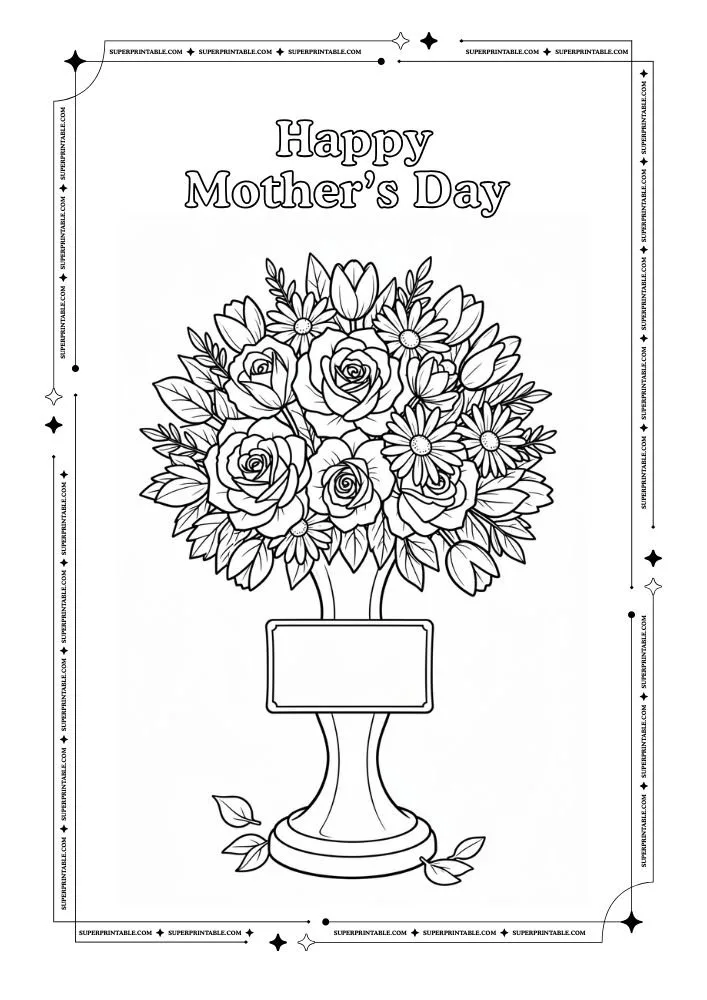 Happy Mothers Day Coloring Pages 15