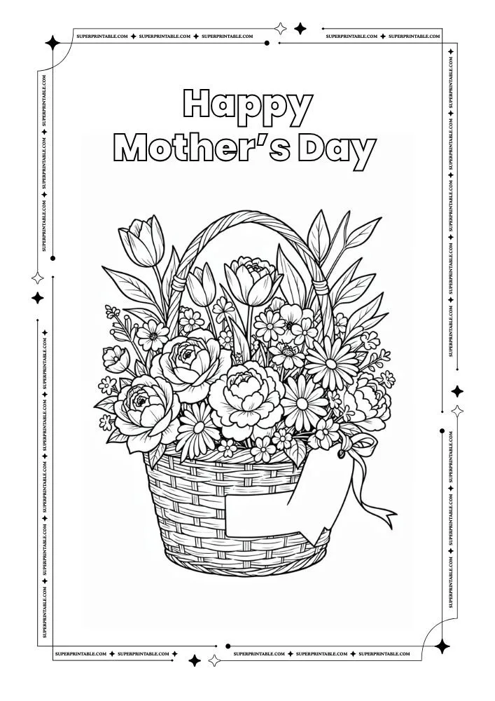 Happy Mothers Day Coloring Pages 17