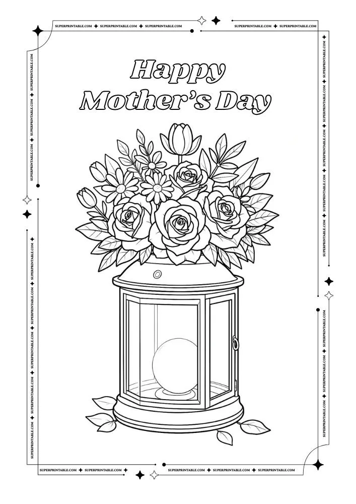 Happy Mothers Day Coloring Pages 18