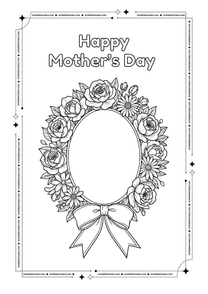 Happy Mothers Day Coloring Pages 19
