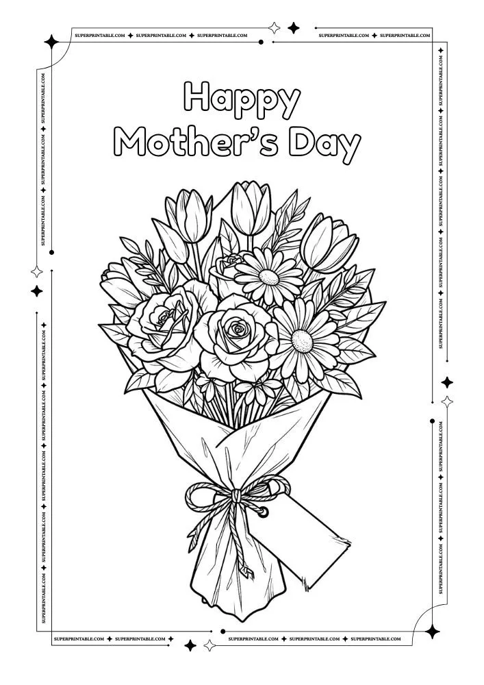 Happy Mothers Day Coloring Pages 20