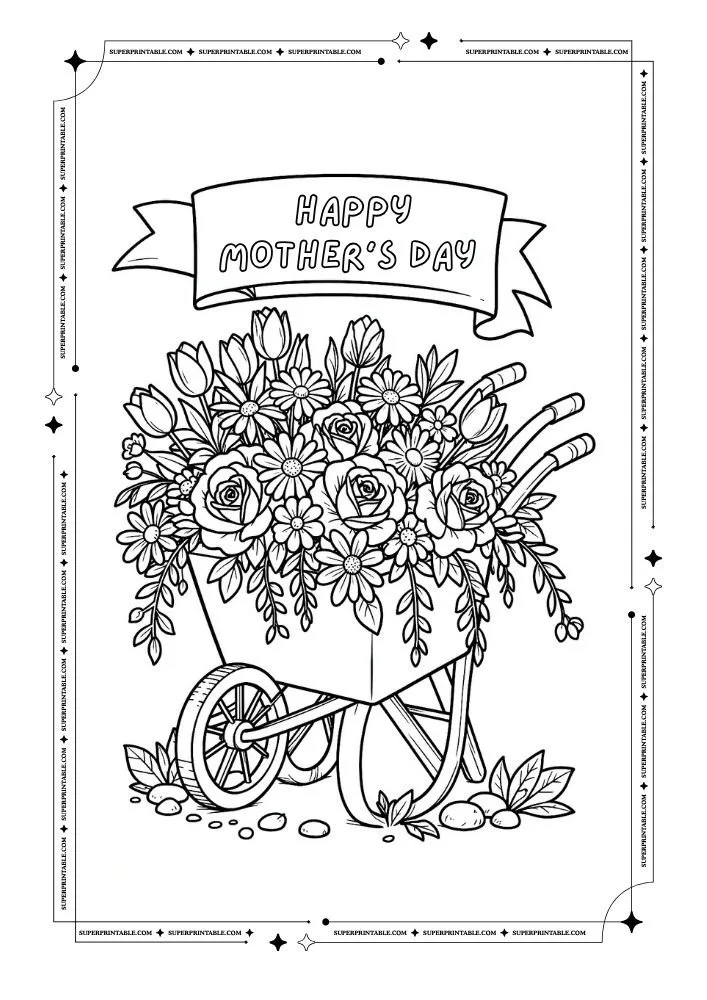 Happy Mothers Day Coloring Pages 21