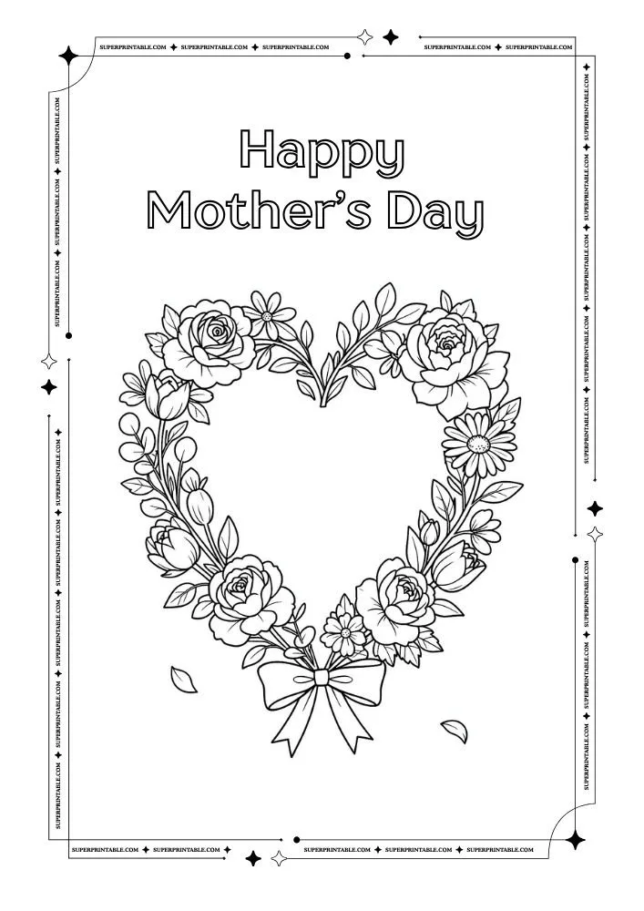 Happy Mothers Day Coloring Pages 22