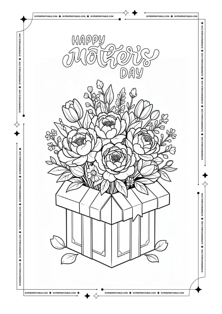 Happy Mothers Day Coloring Pages 7