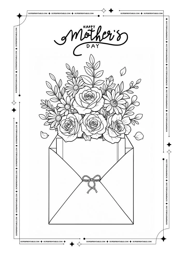 Happy Mothers Day Coloring Pages 8