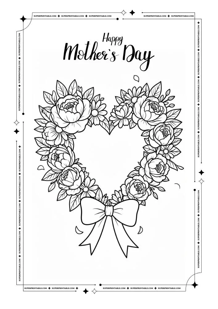 Happy Mothers Day Coloring Pages 9