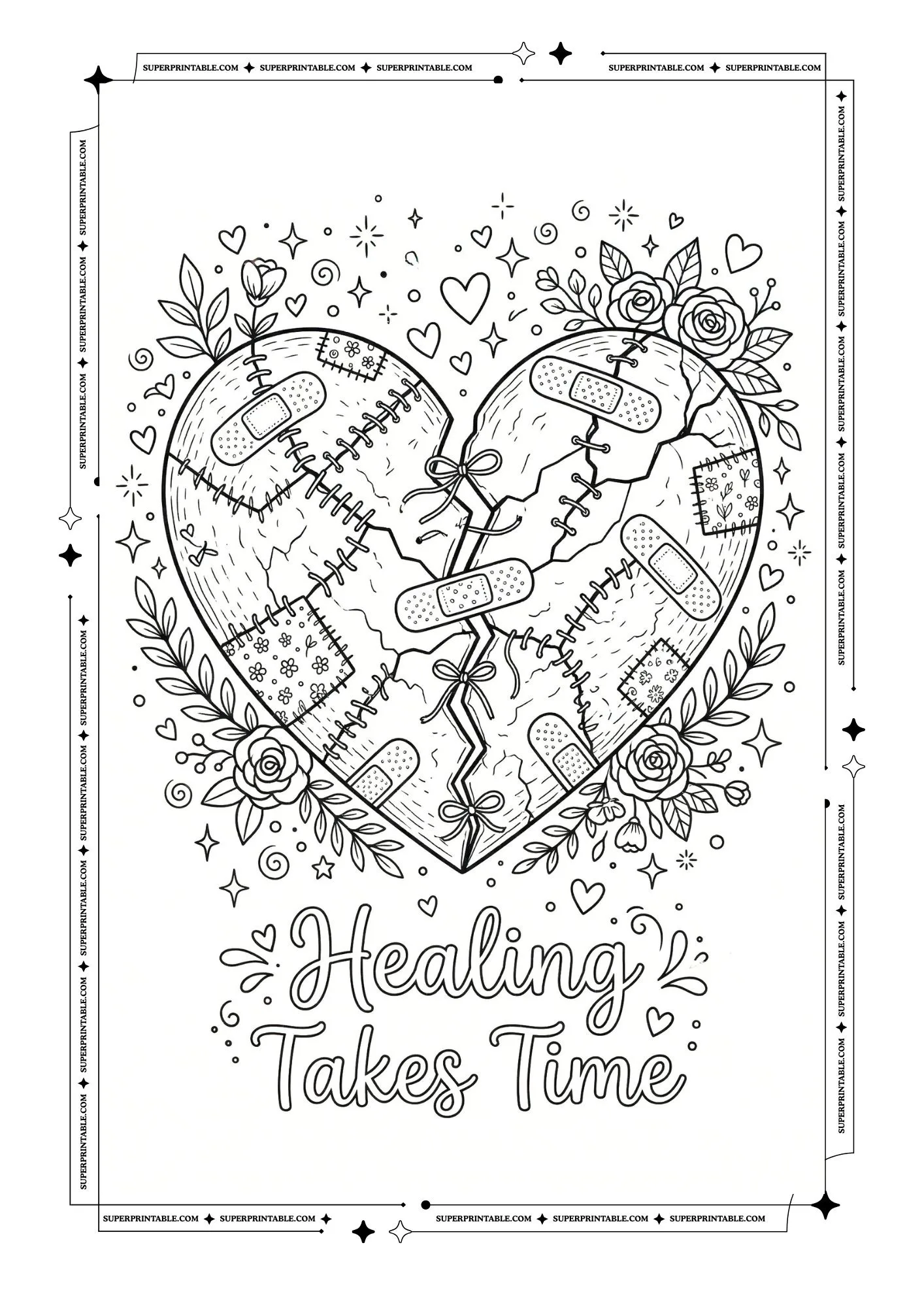 Heart Coloring Pages 5