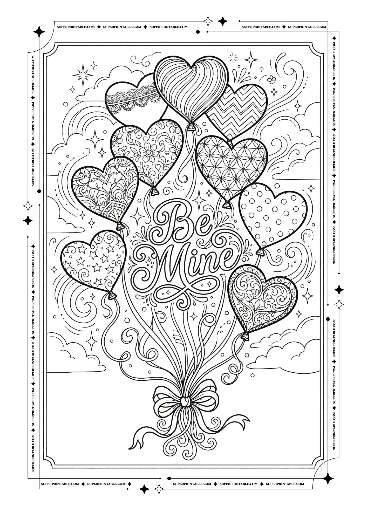 Heart Coloring Pages 6