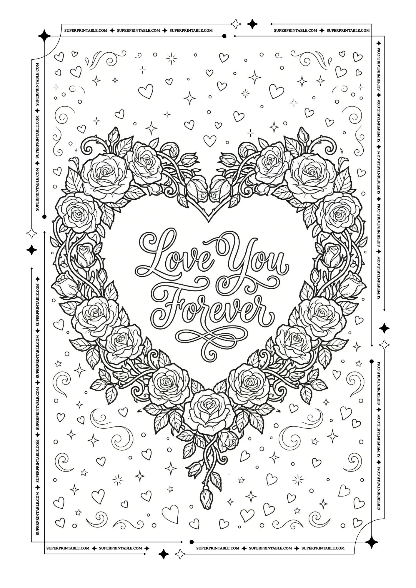 Heart Coloring Pages 7