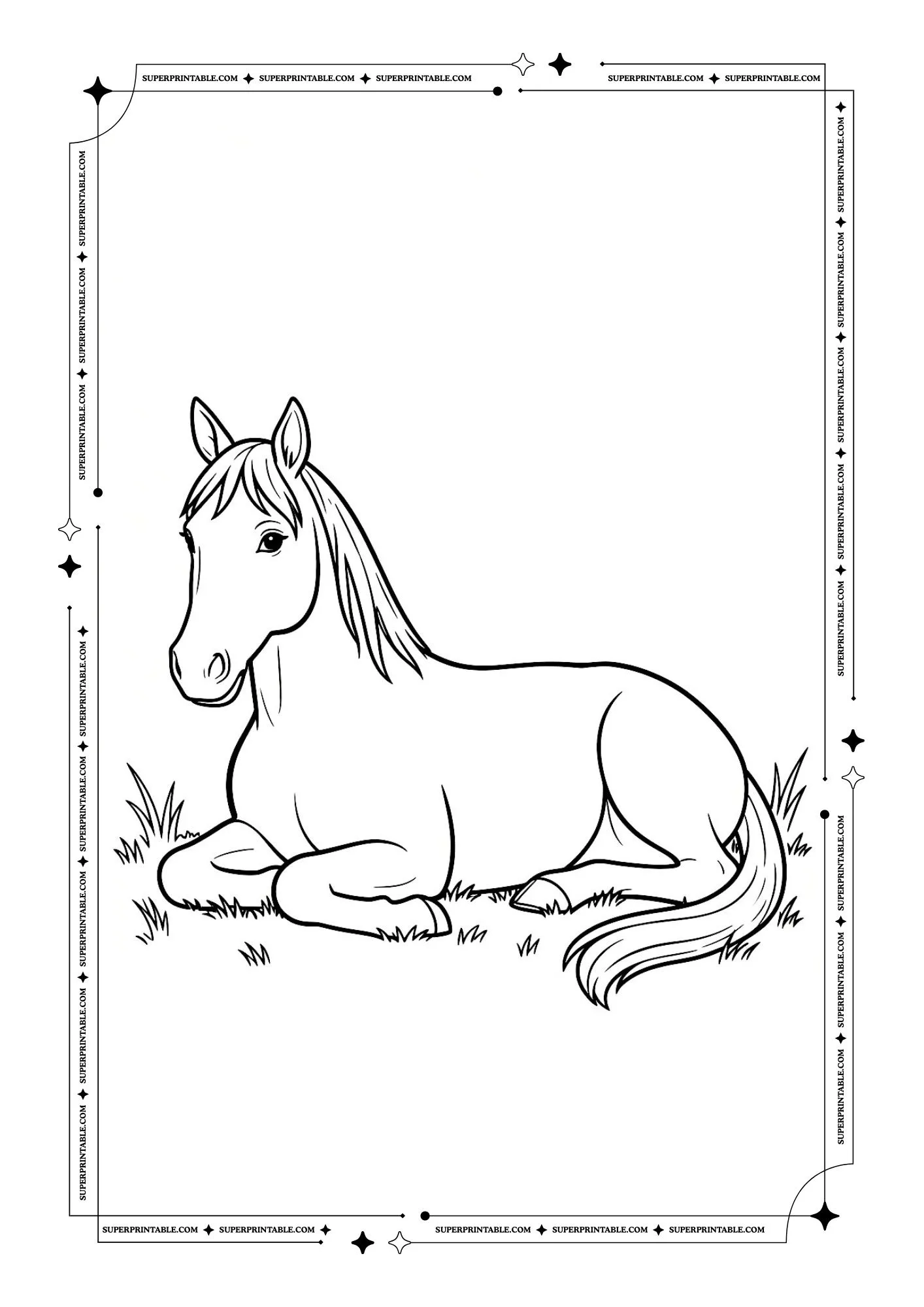 Horse Coloring Pages 1