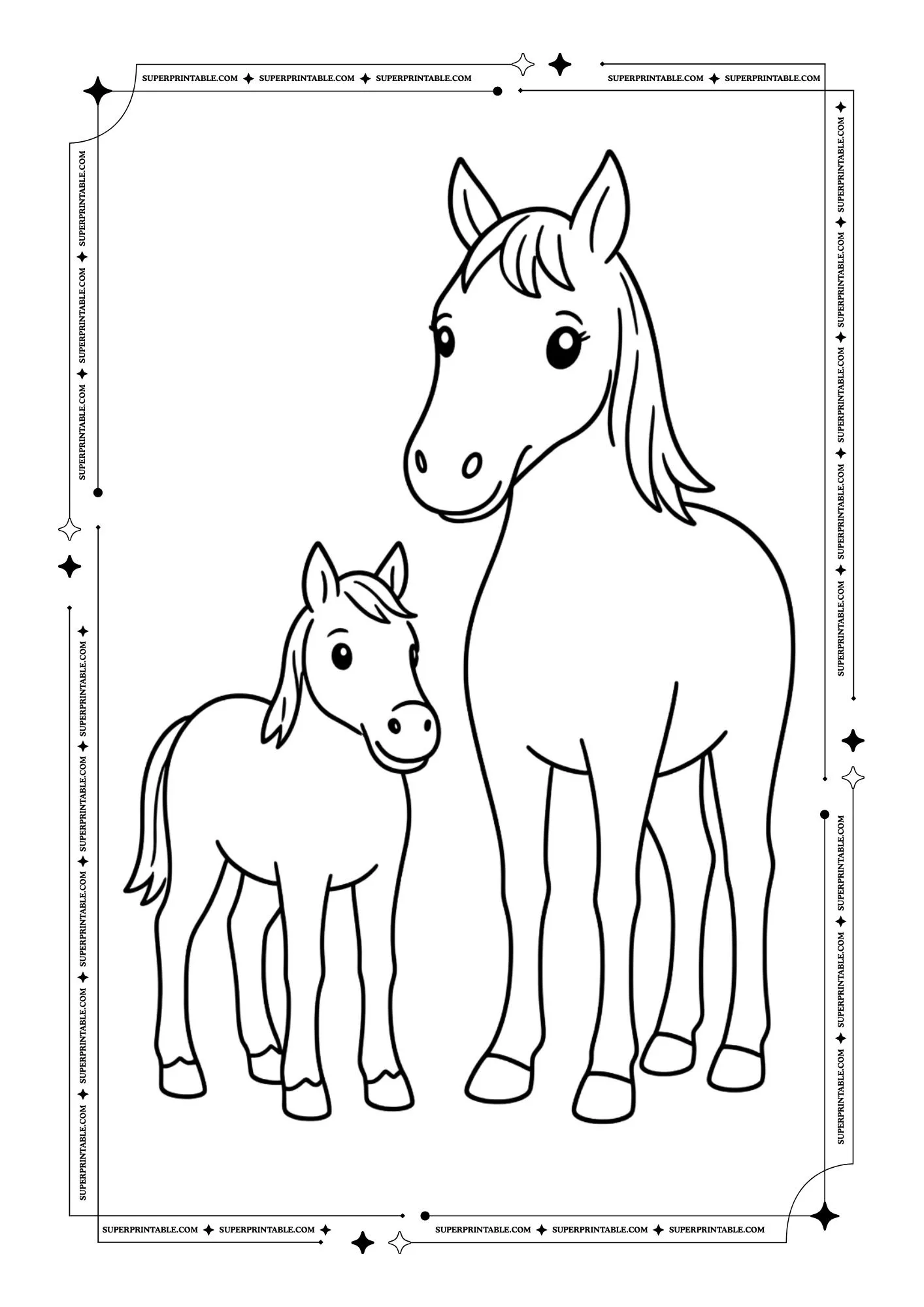 Horse Coloring Pages 2