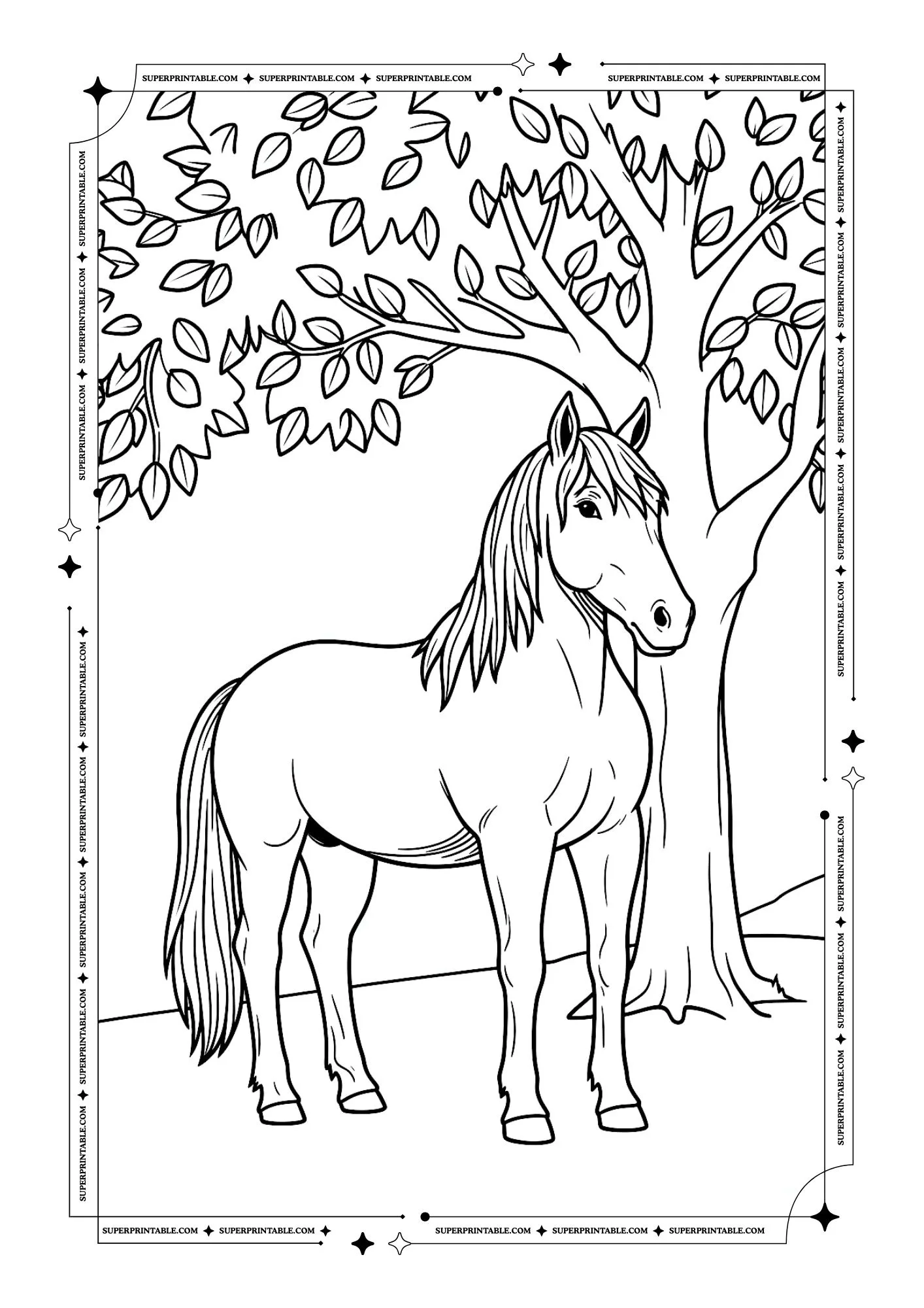 Horse Coloring Pages 3