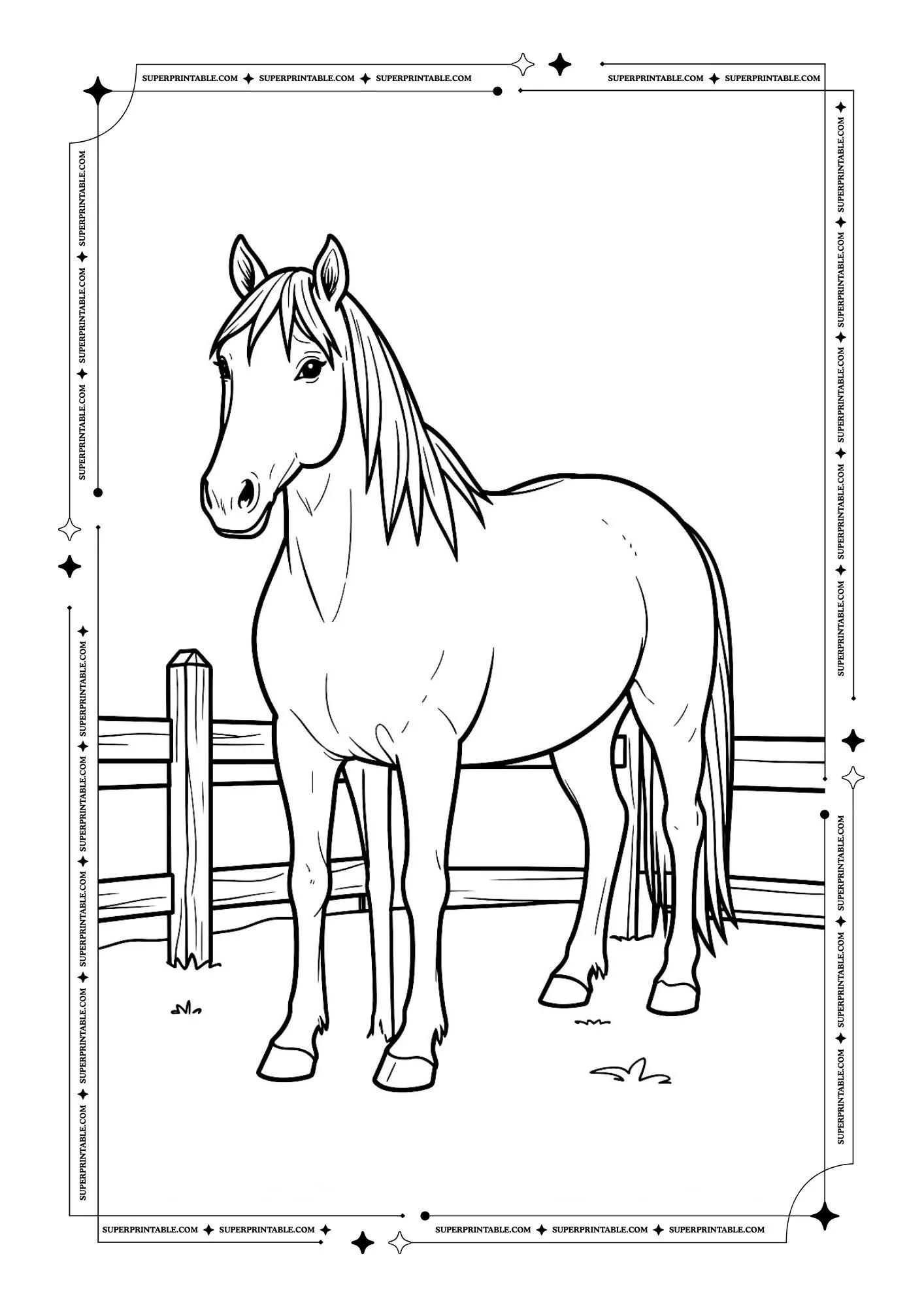 Horse Coloring Pages 5