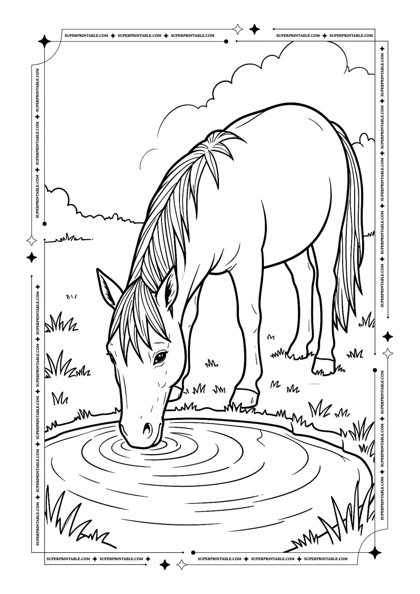 Horse Coloring Pages 6