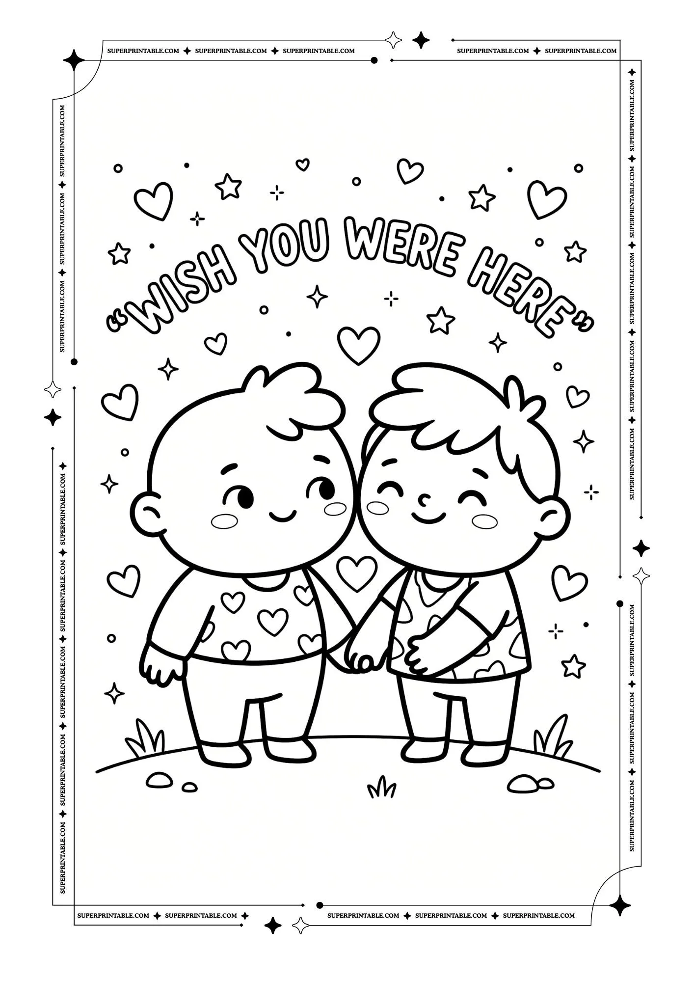I Miss You Coloring Pages 1