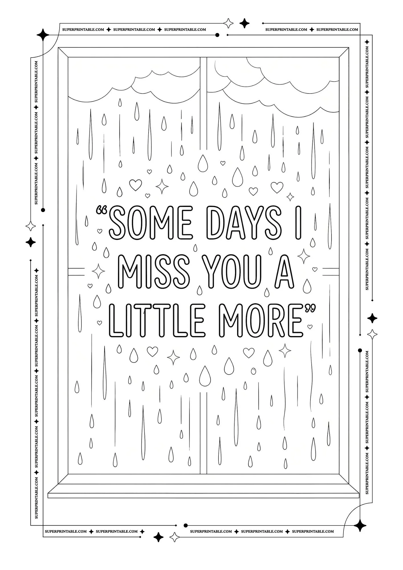 I Miss You Coloring Pages 12