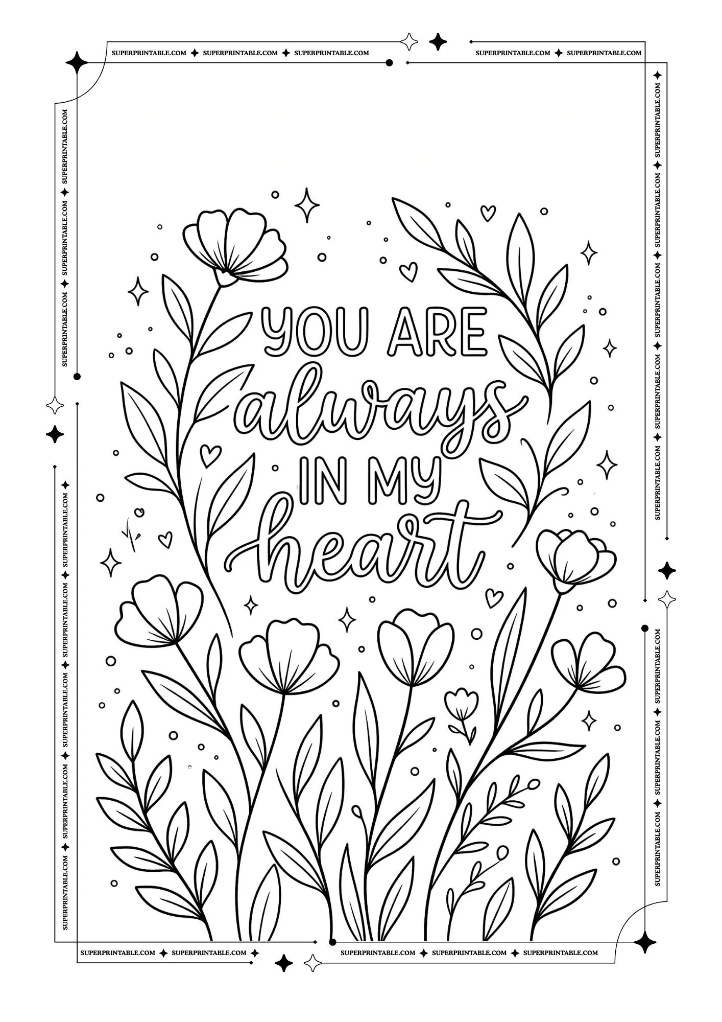 I Miss You Coloring Pages 7
