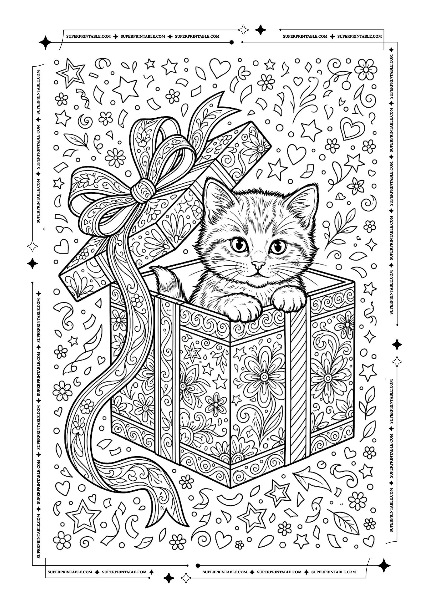 Kitten Coloring Pages 2
