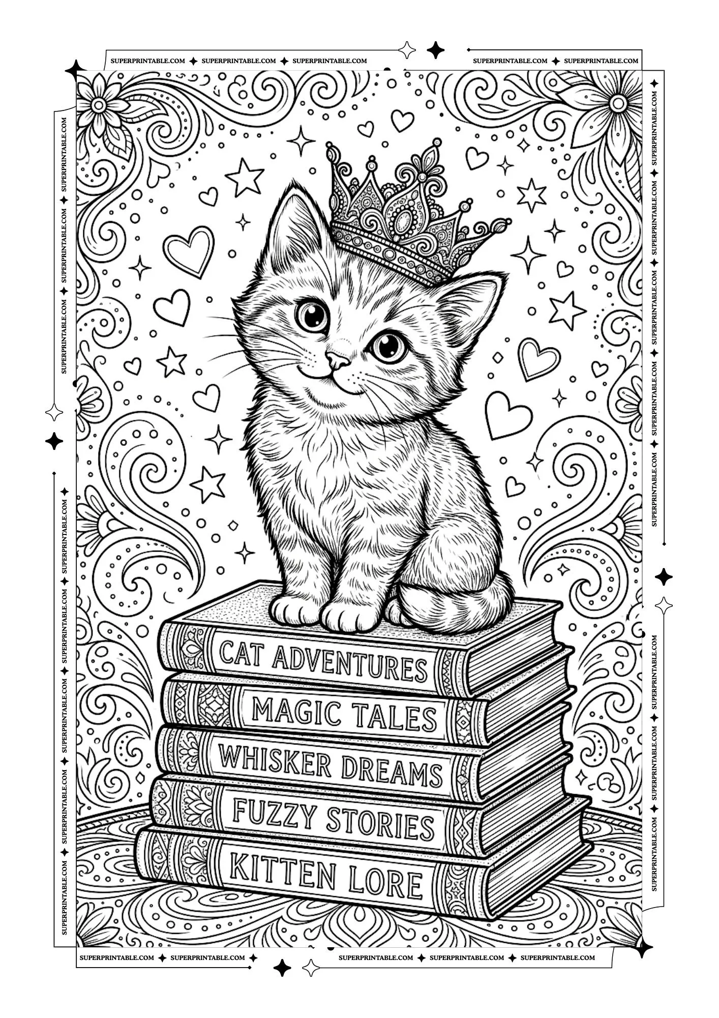 Kitten Coloring Pages 4