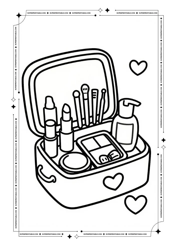 Makeup Theme Coloring Pages 5