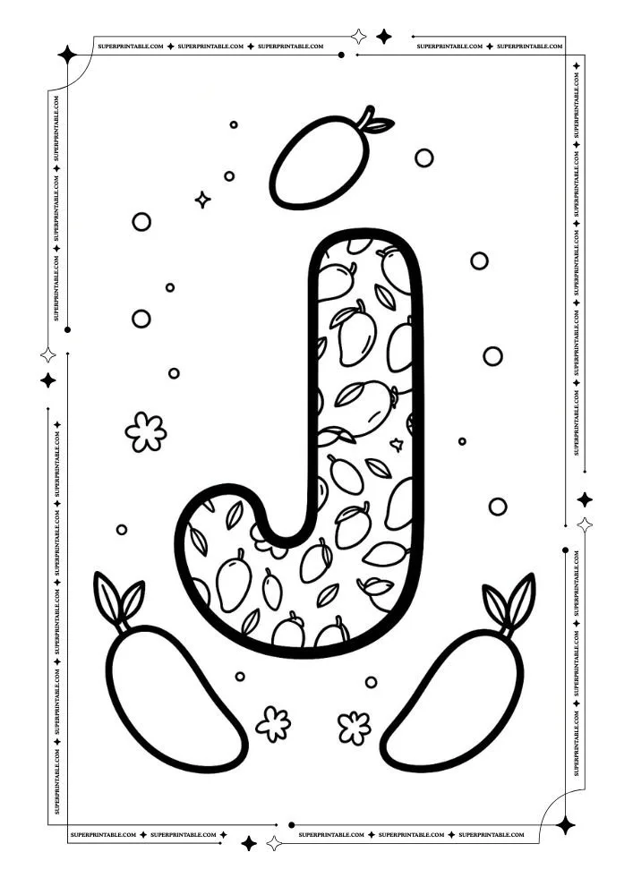 Mango Alphabet Coloring Pages 10