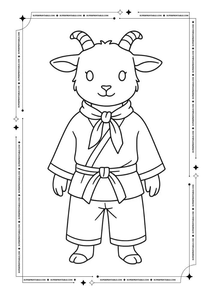 Martial Arts Animals Coloring Pages 1