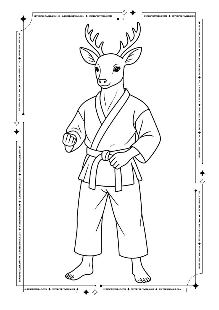 Martial Arts Animals Coloring Pages 10