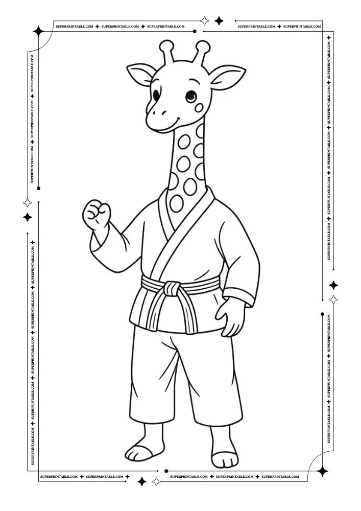 Martial Arts Animals Coloring Pages 11