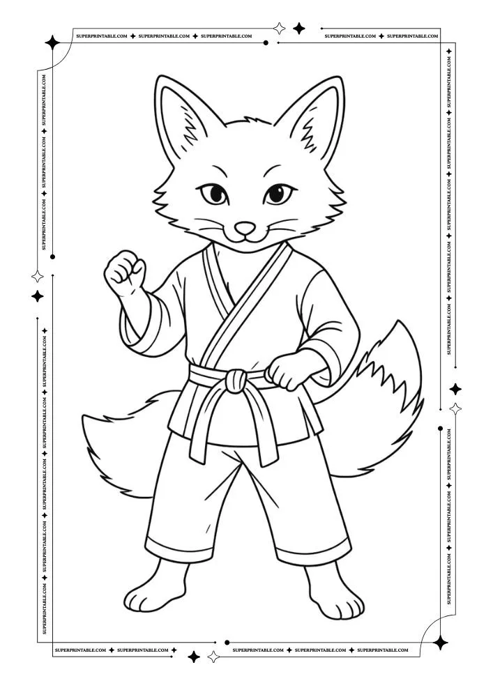 Martial Arts Animals Coloring Pages 14