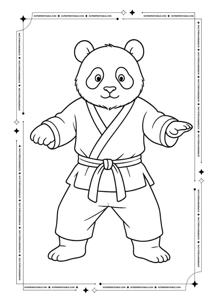 Martial Arts Animals Coloring Pages 15