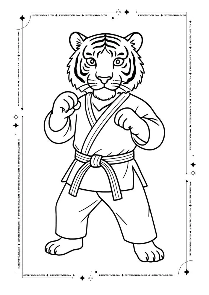 Martial Arts Animals Coloring Pages 2