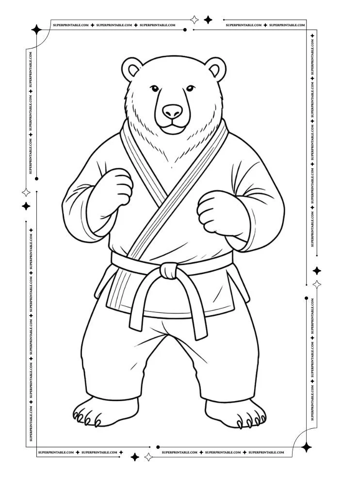 Martial Arts Animals Coloring Pages 3