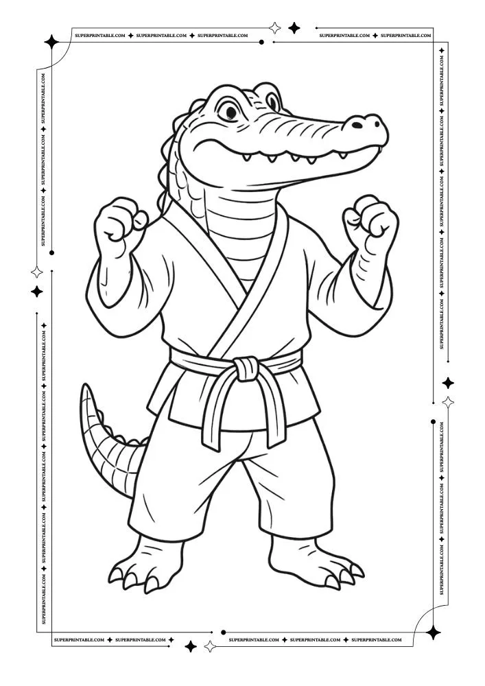 Martial Arts Animals Coloring Pages 4