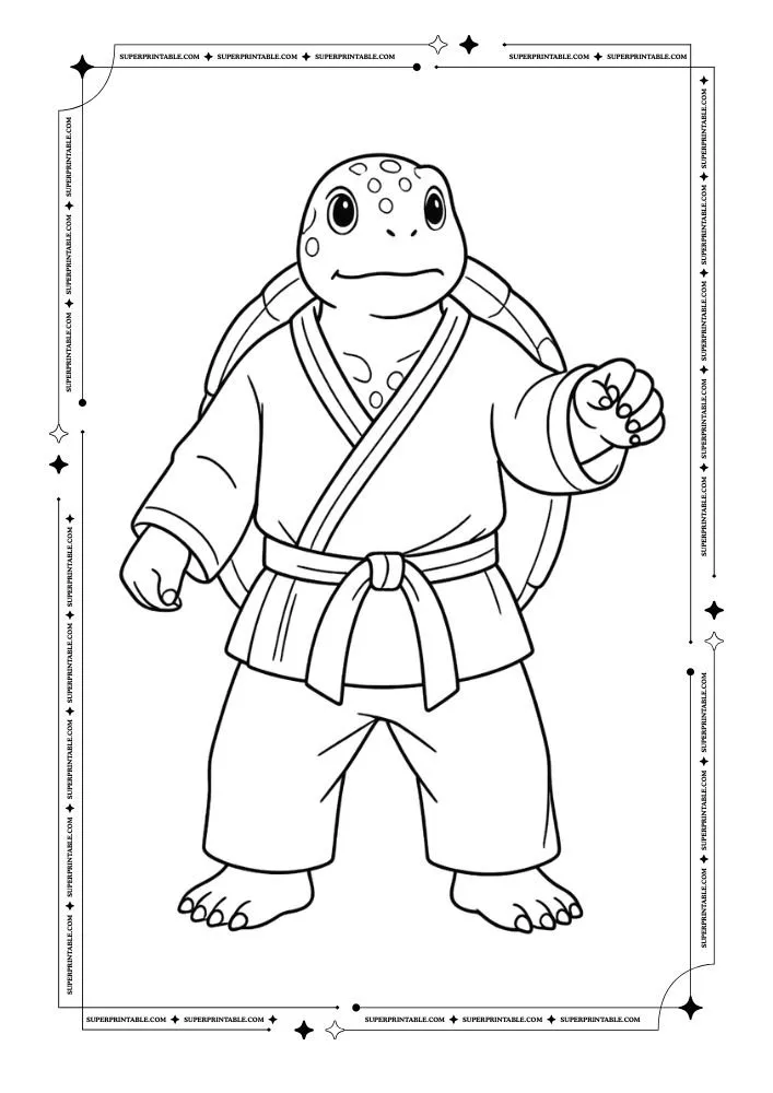 Martial Arts Animals Coloring Pages 7