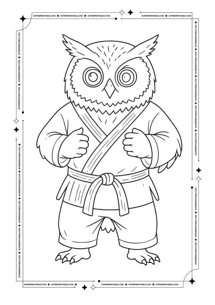 Martial Arts Animals Coloring Pages 8