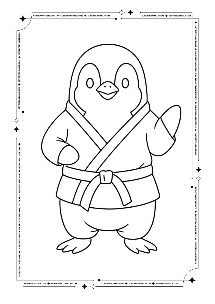 Martial Arts Animals Coloring Pages 9