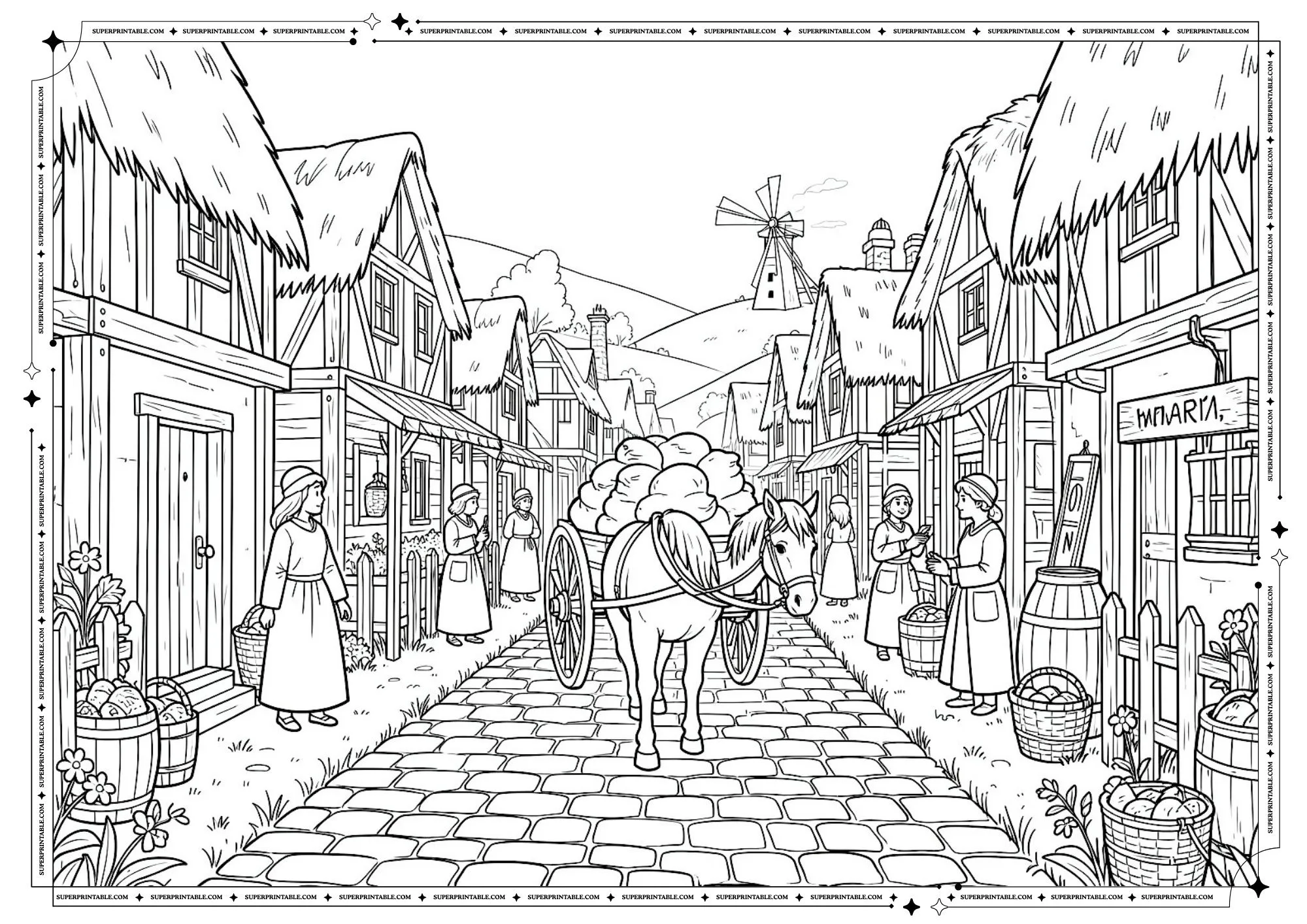 Medieval Coloring Pages 2