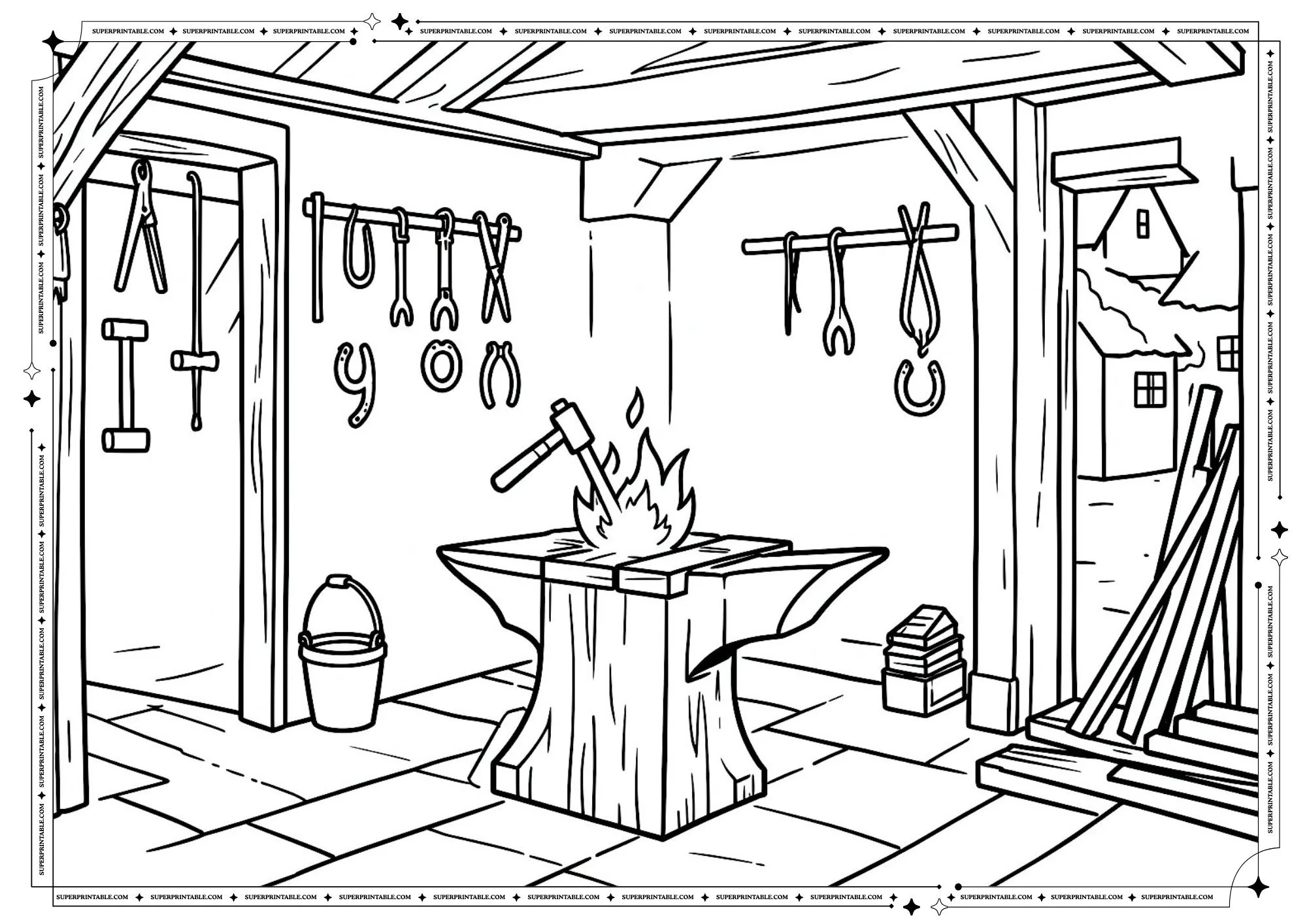 Medieval Coloring Pages 6