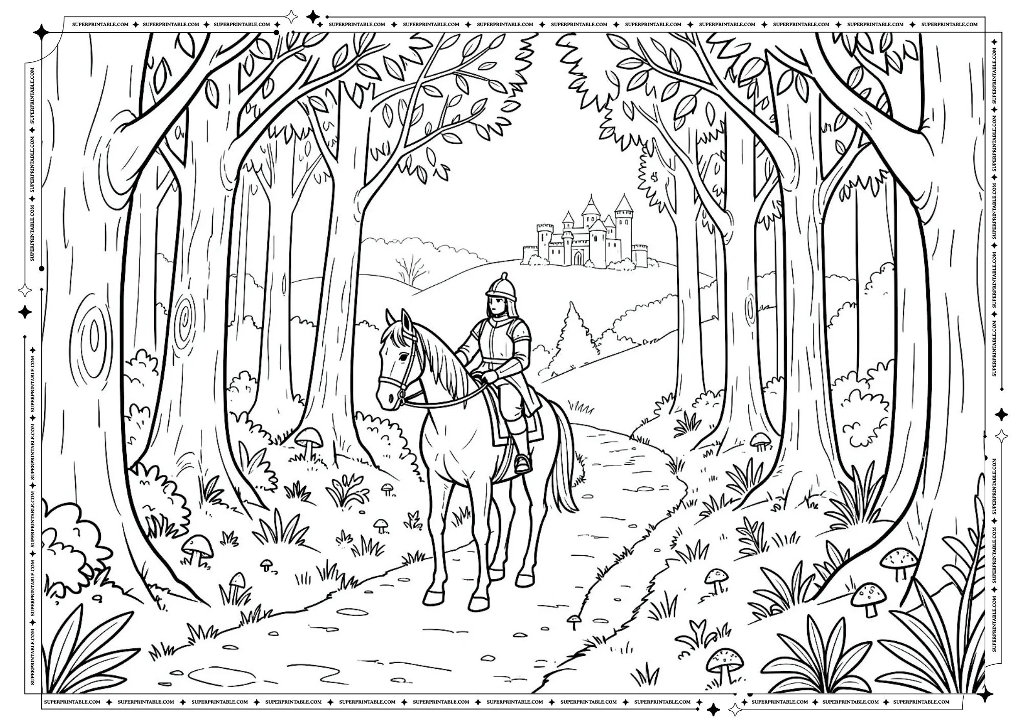 Medieval Coloring Pages 7