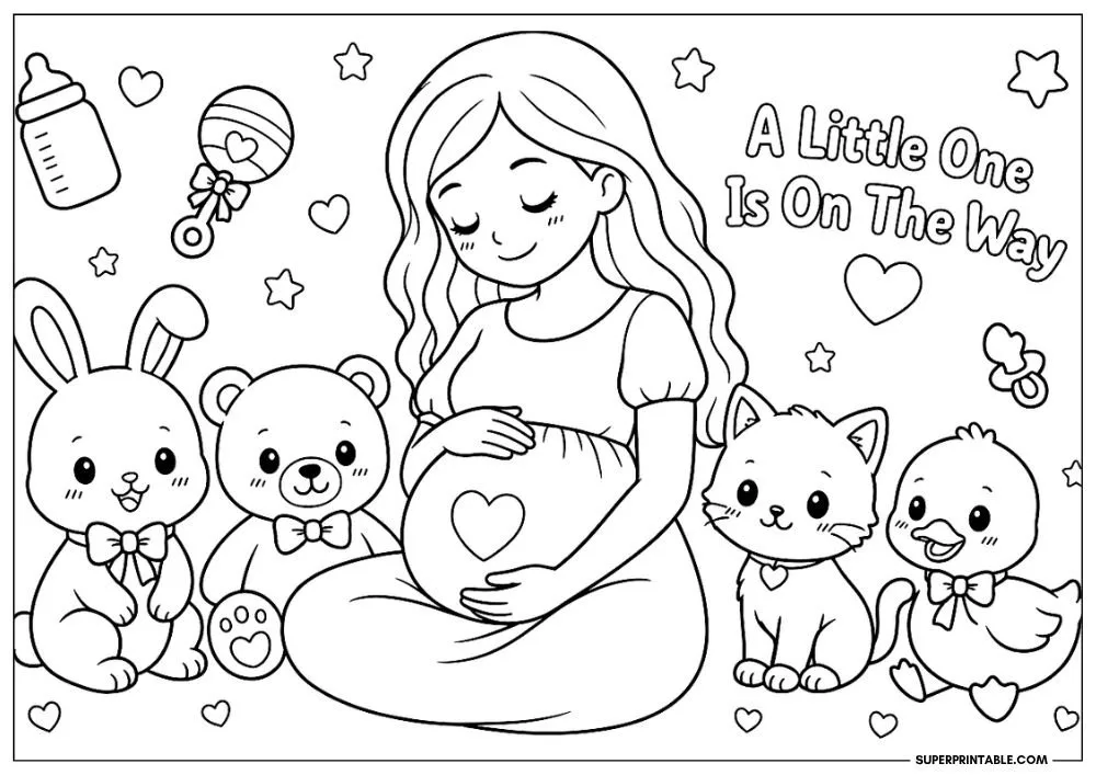 Moms To Be Mother's Day Coloring Pages 3